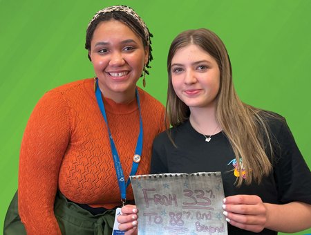 Site Coordinator Amirah Williams and Student Alexis